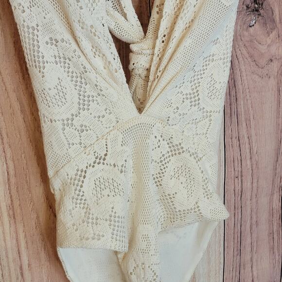NWT Mes Demoiselles Fanti Lace Bodysuit Cream, Sz 2 US M - Picture 5 of 10